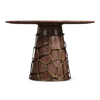 Circular Natural Walnut Dining Table 48