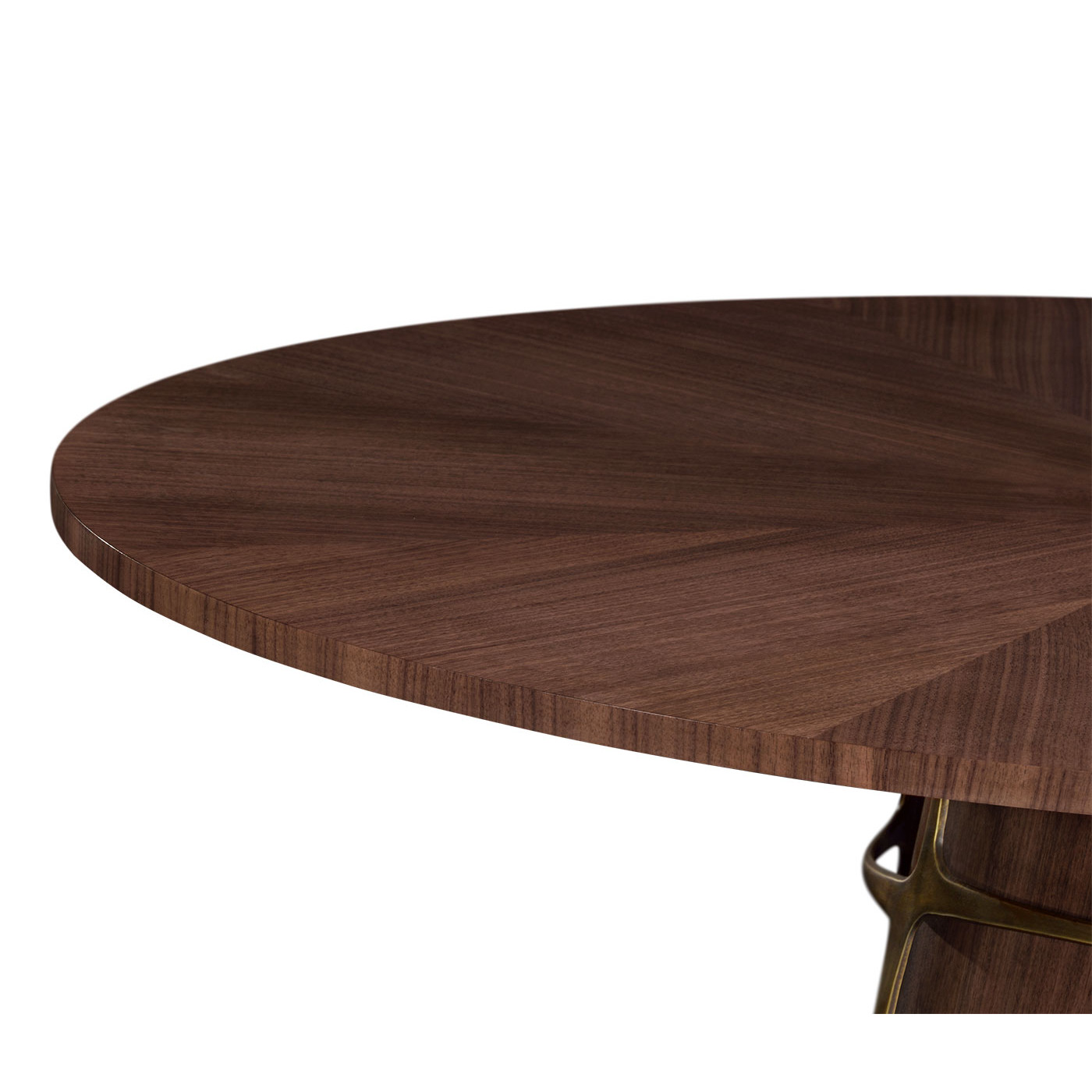Circular Natural Walnut Dining Table 48