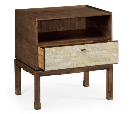 Small Natural Walnut Bedside Table
