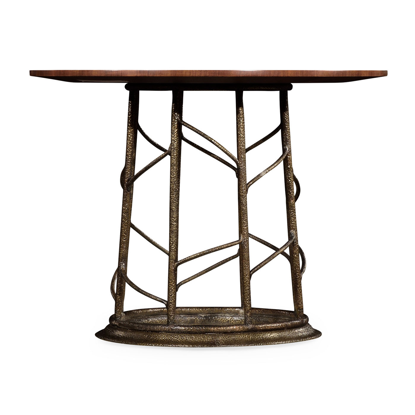 Circular Natural Walnut Continental Table