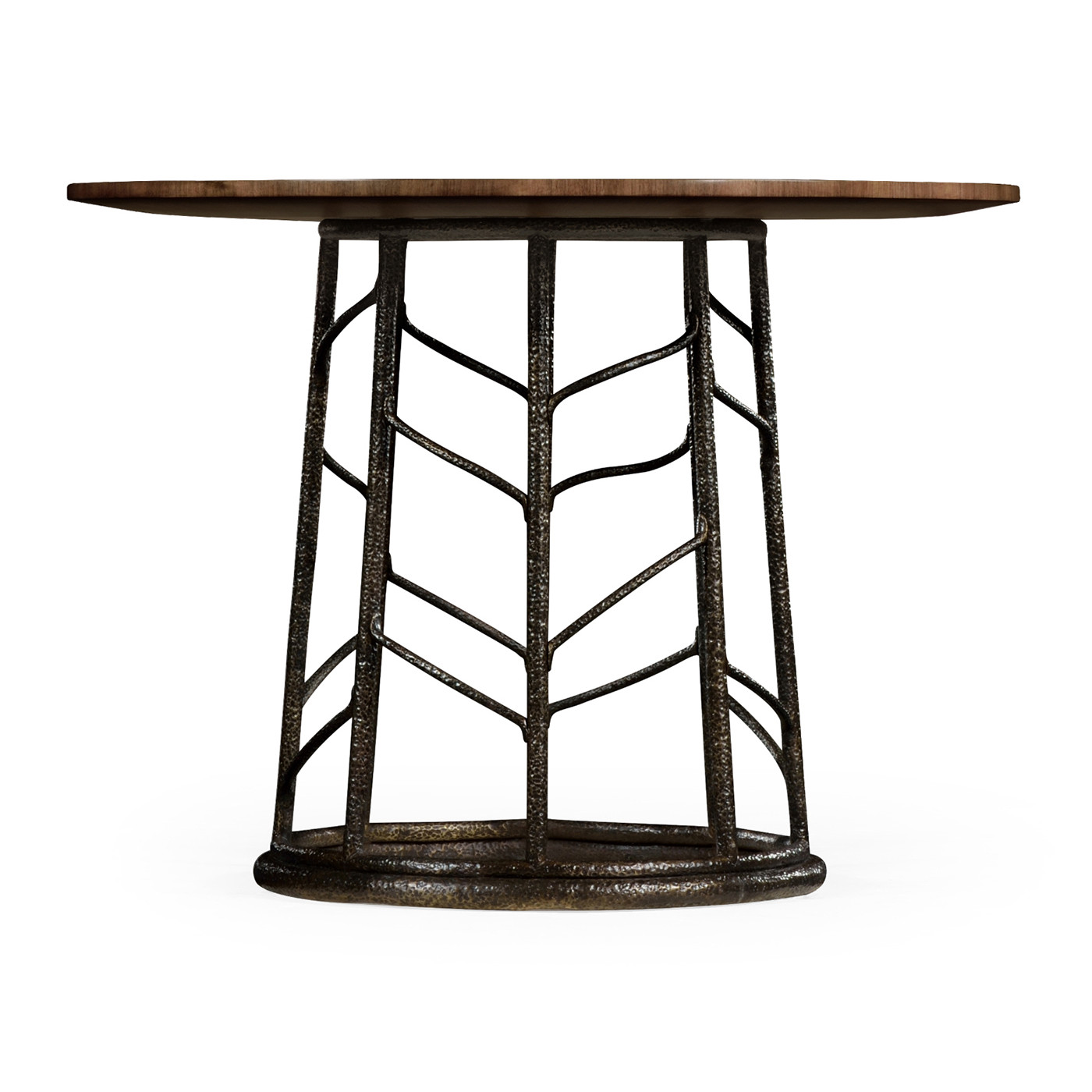 Circular Natural Walnut Continental Table