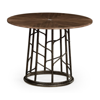 Circular Natural Walnut Continental Table