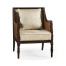 Bergere Brown Rattan Matte Sides & Back Occasional Chair