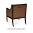 Bergere Brown Rattan Matte Sides & Back Occasional Chair