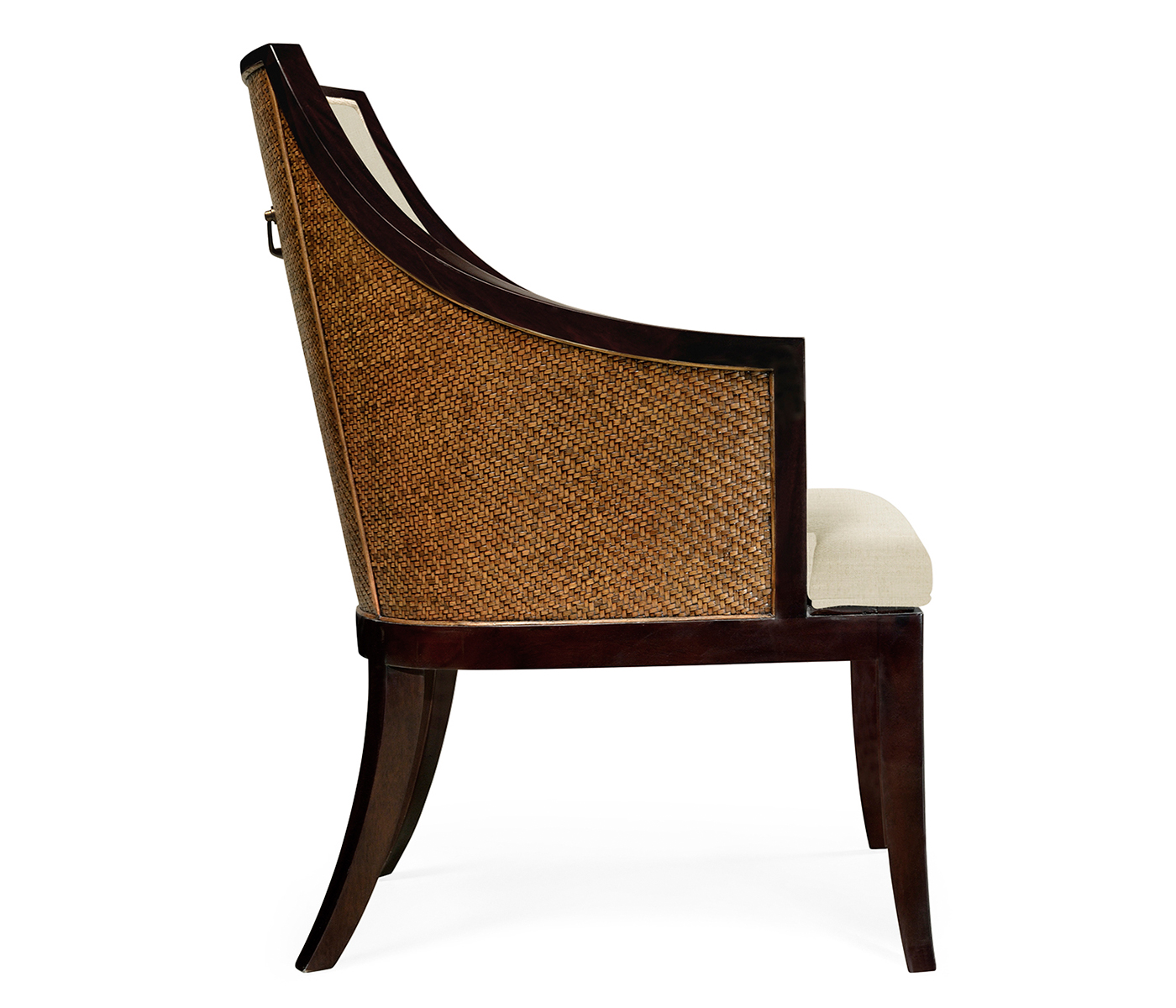 Langkawi Curved Sonokelling & Rattan Occasional Chair
