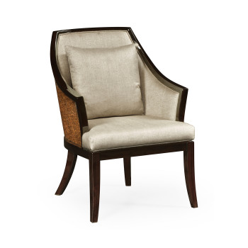 Langkawi Curved Sonokelling & Rattan Occasional Chair