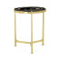 Medium Solid Brass & Eggshell & Laquer Top Round Lamp Table