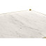 Rectangular Solid Brass & Blanco Equador Marble Top Coffee Table