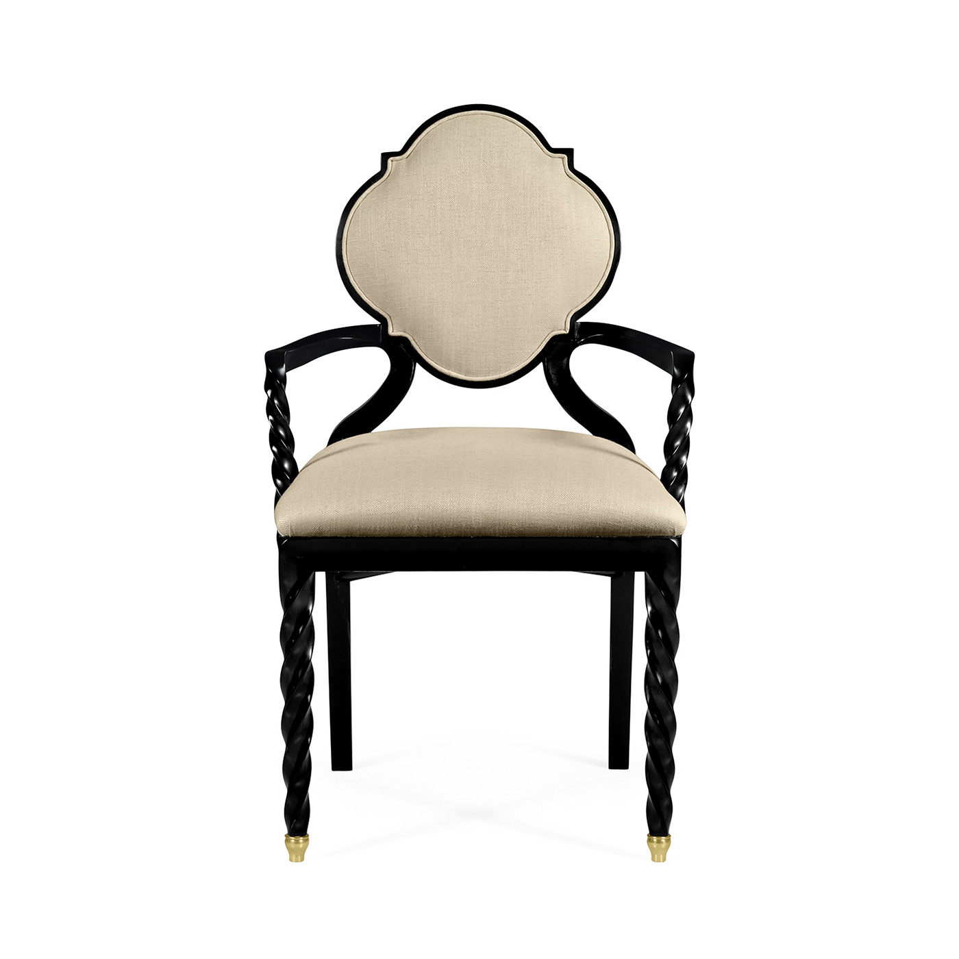 Black Barleytwist Dining Arm Chair