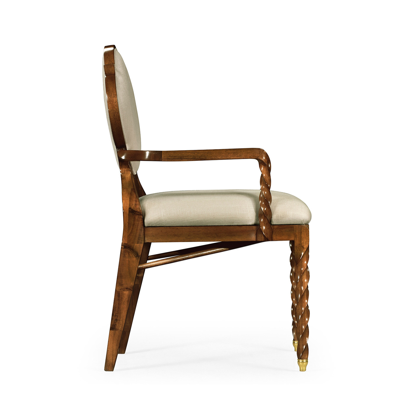 Walnut Barleytwist Dining Arm Chair