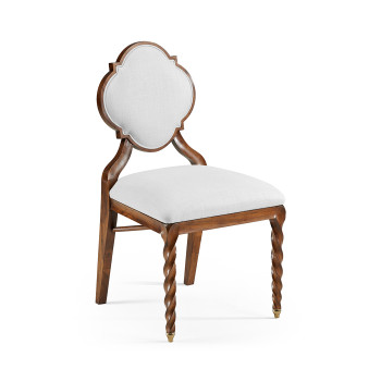 Walnut Barleytwist Dining Side Chair