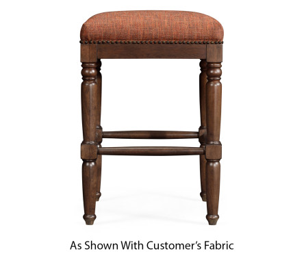 Square Langkawi Walnut Bar Stool