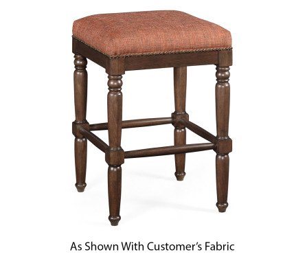 Square Langkawi Walnut Bar Stool