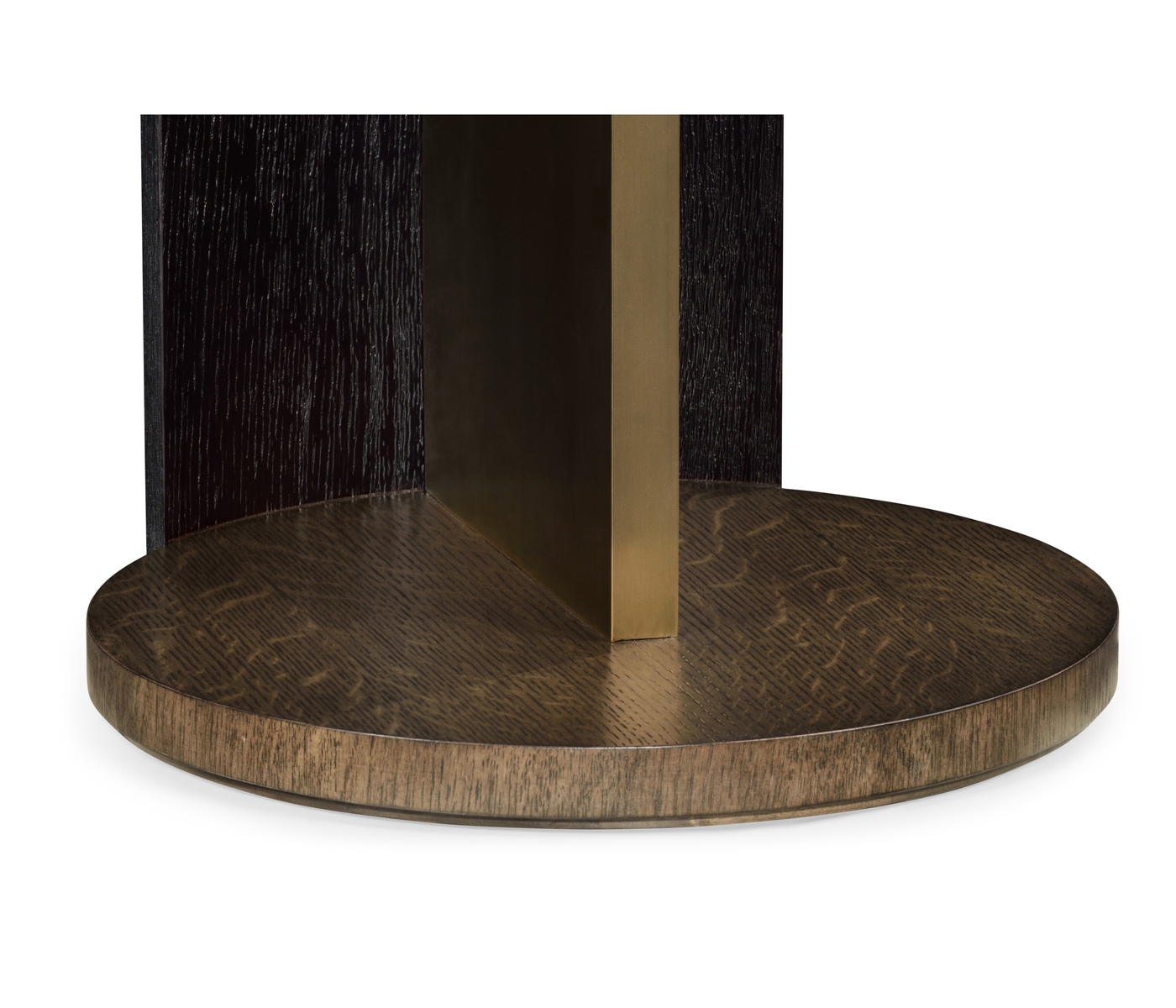 Round Oak with Large Oyster Side Table