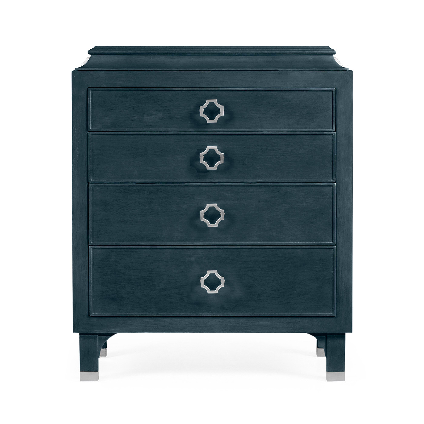 Small Antique Blue Oak Chest of Drawers