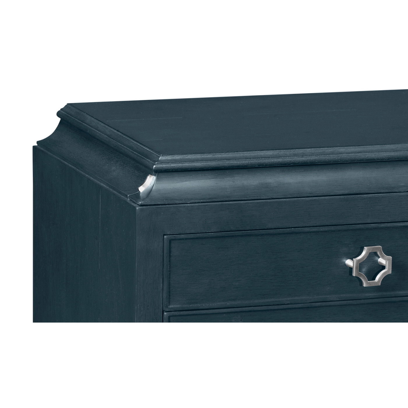 Small Antique Blue Oak Chest of Drawers