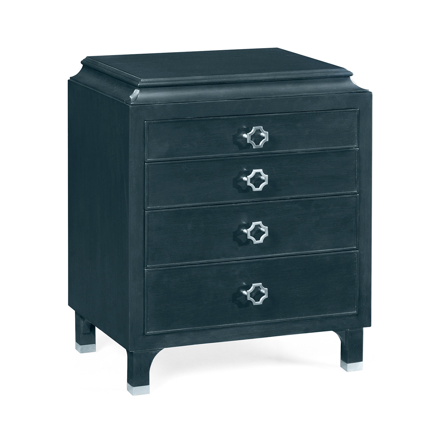 Small Antique Blue Oak Chest of Drawers