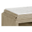 Greyed Oak Nightstand with Marble Top