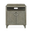 Pewter Oak Nightstand with Marble Top
