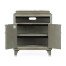 Pewter Oak Nightstand with Marble Top