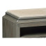 Pewter Oak Nightstand with Marble Top