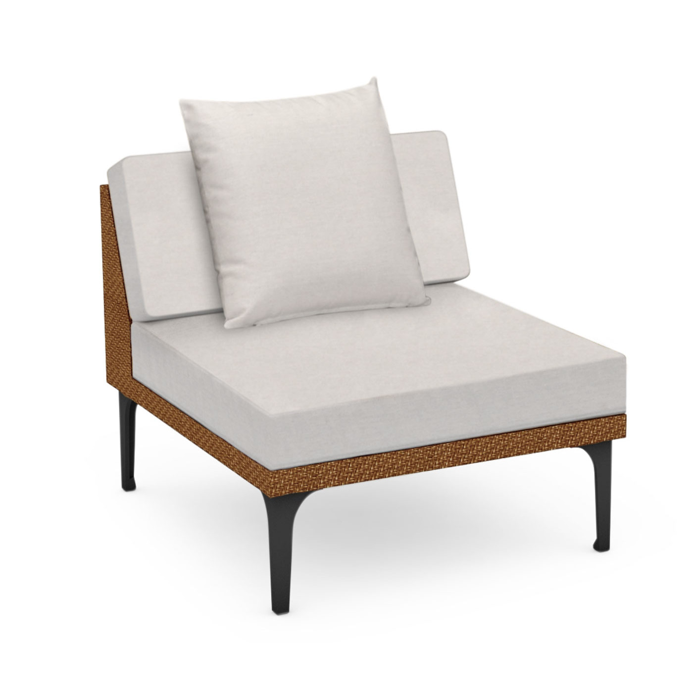 Tan Rattan One-Seat Centre Sofa Sectional 32