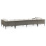 Dark Grey Rattan Outdoor Sectional Sofa Set, Upholstered in COM