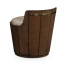 Swivel Walnut Storage Bucket Stool