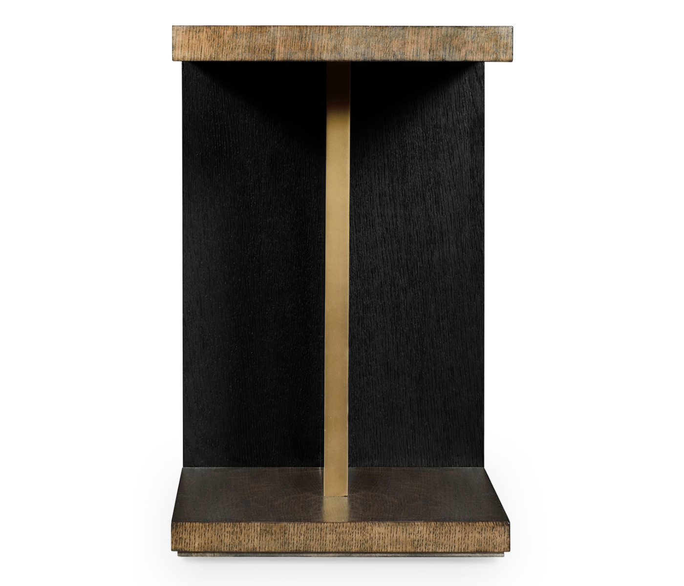 Rectangular Cut-Out Oak End Table
