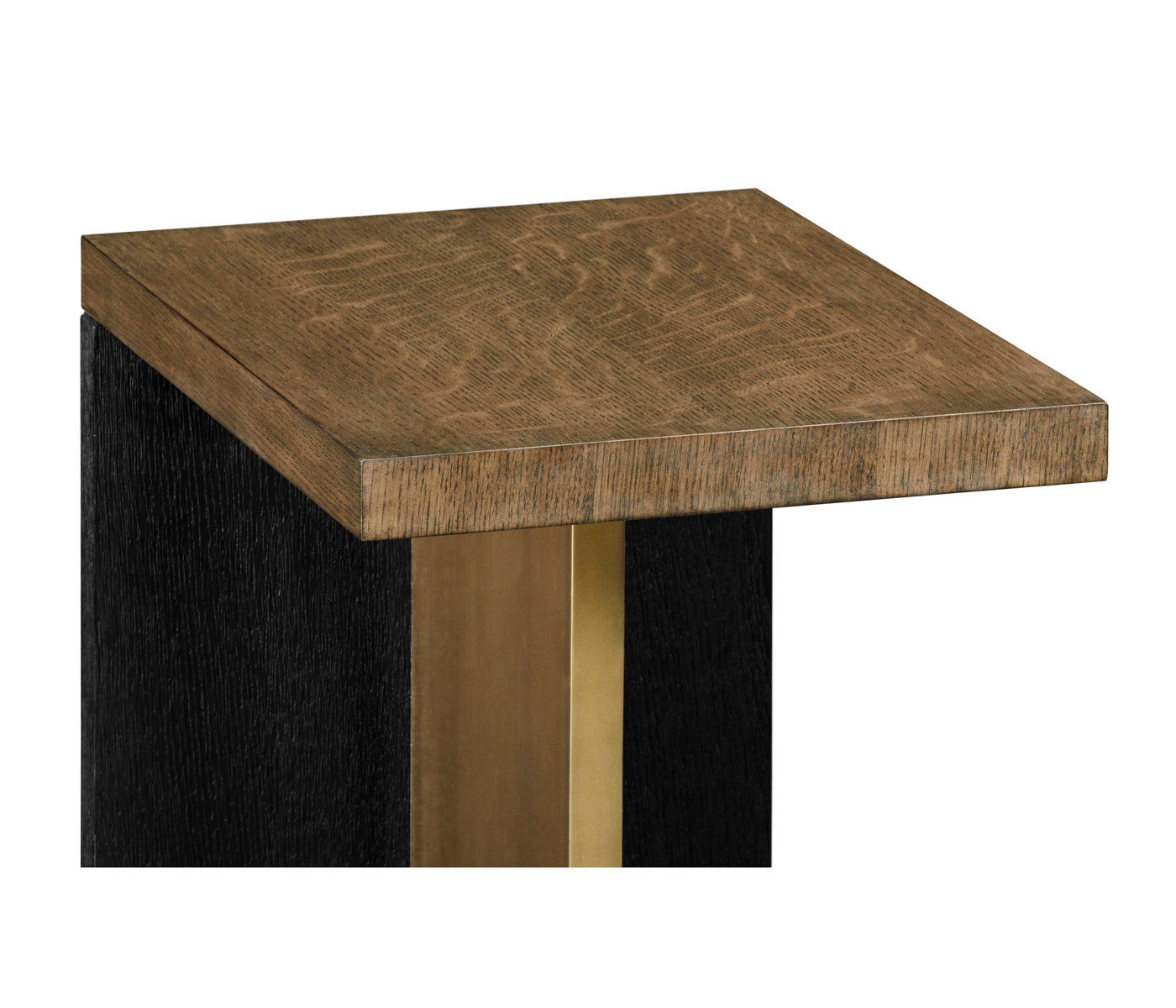 Rectangular Cut-Out Oak End Table