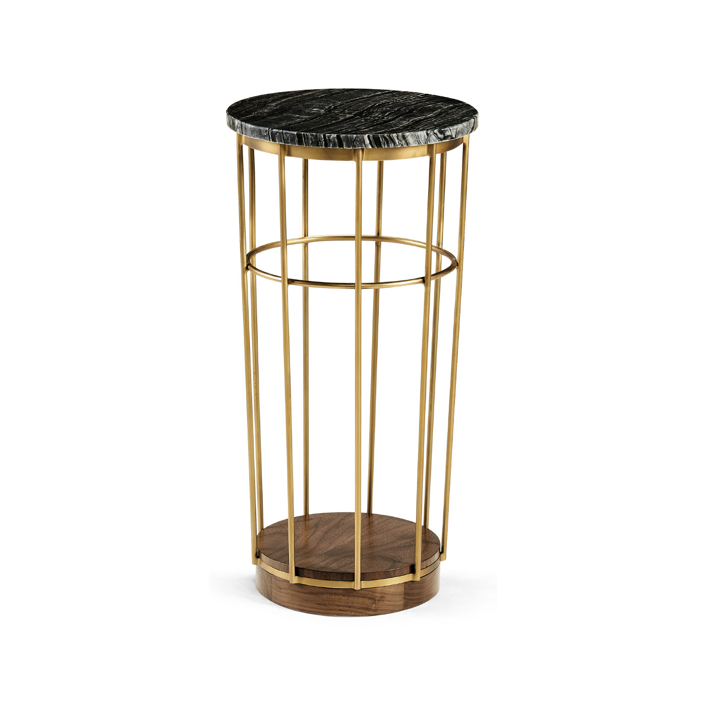 Brass & Marble Round Side Table