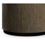 Round Oak End Table with a Grey Marble Top