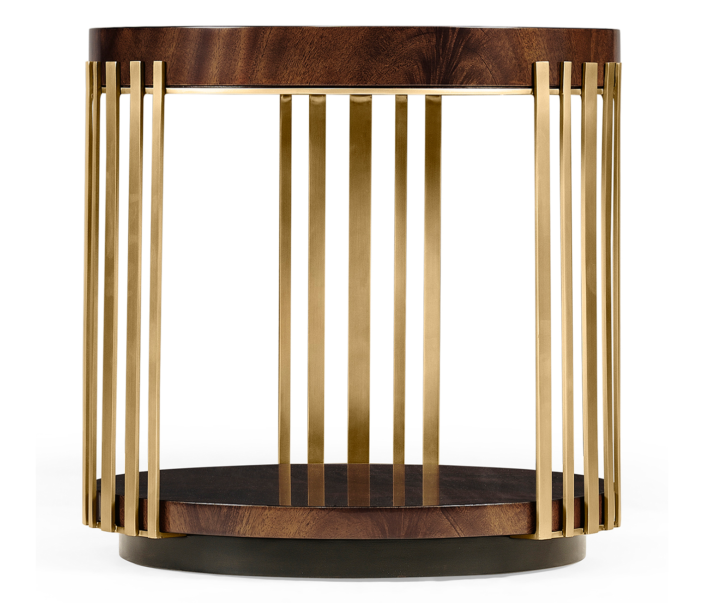 Round Antique Mahogany End Table