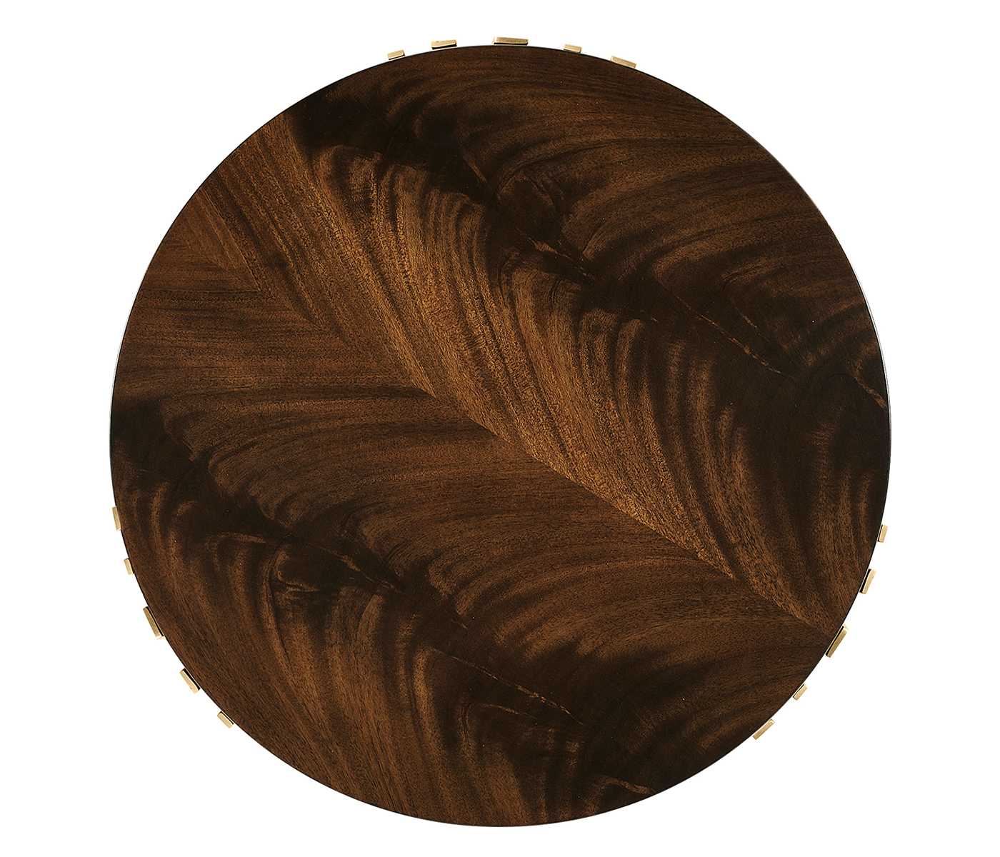 Round Antique Mahogany End Table