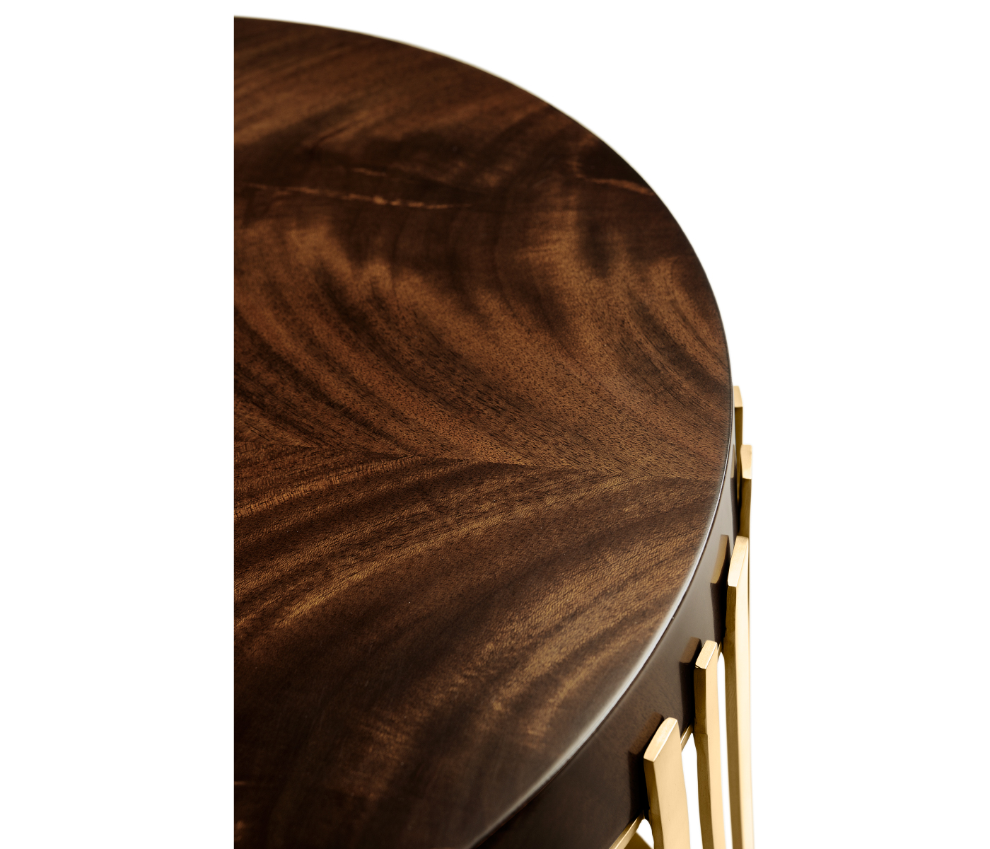 Round Antique Mahogany End Table