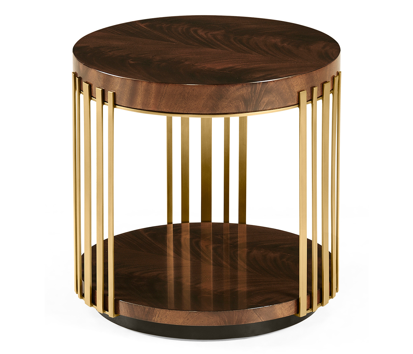 Round Antique Mahogany End Table