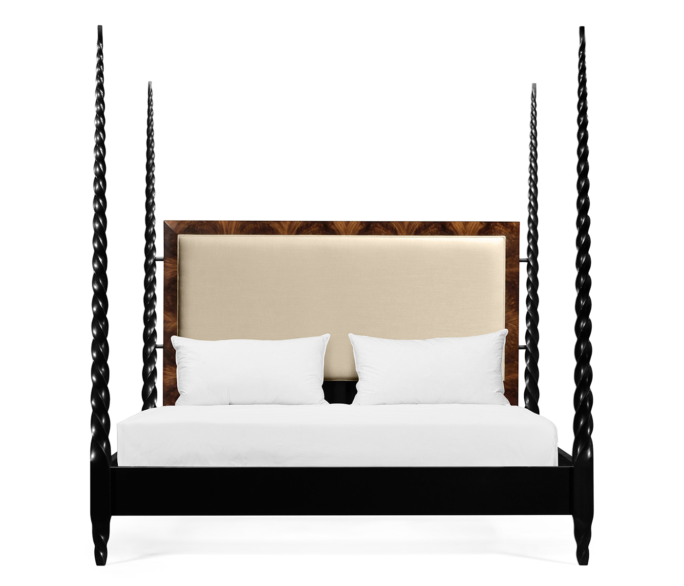Tropical Walnut & Black Barleytwist Cali King Bed