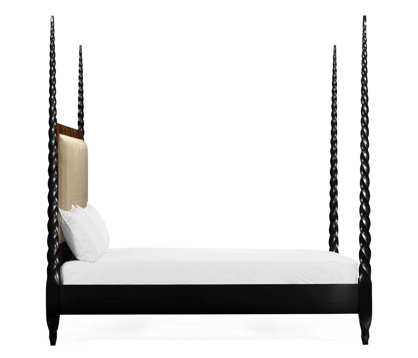 Tropical Walnut & Black Barleytwist Cali King Bed