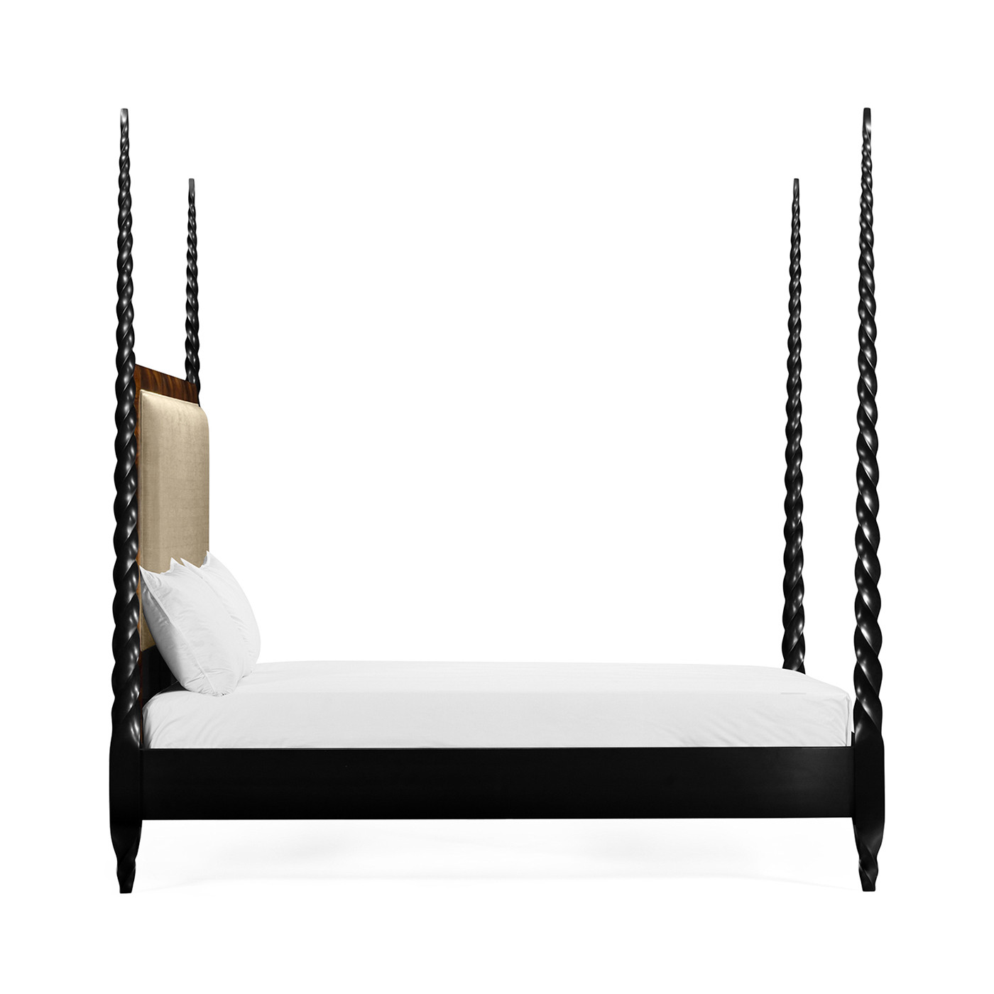 Tropical Walnut & Black Barleytwist Cali King Bed