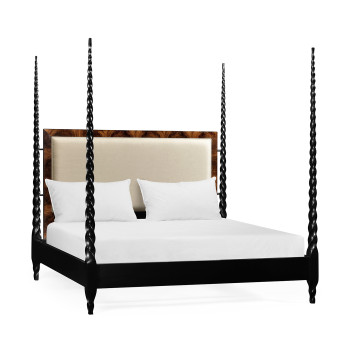Tropical Walnut & Black Barleytwist US King Bed