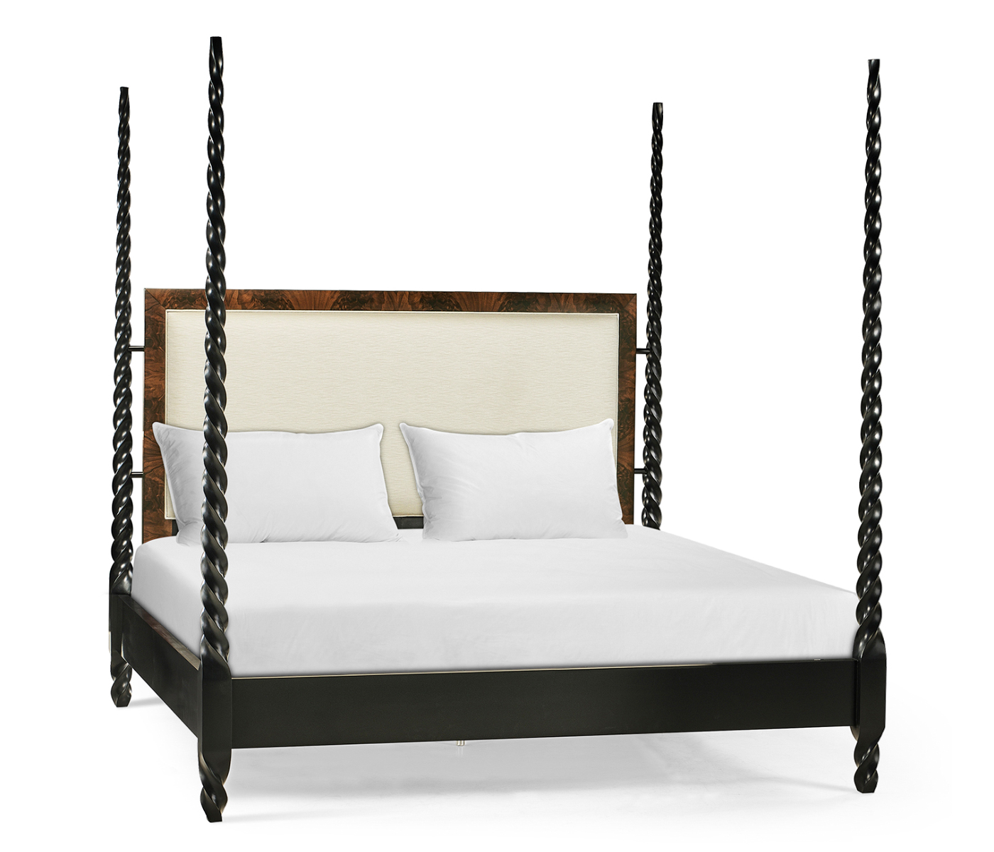 Tropical Walnut & Black Barleytwist US King Bed