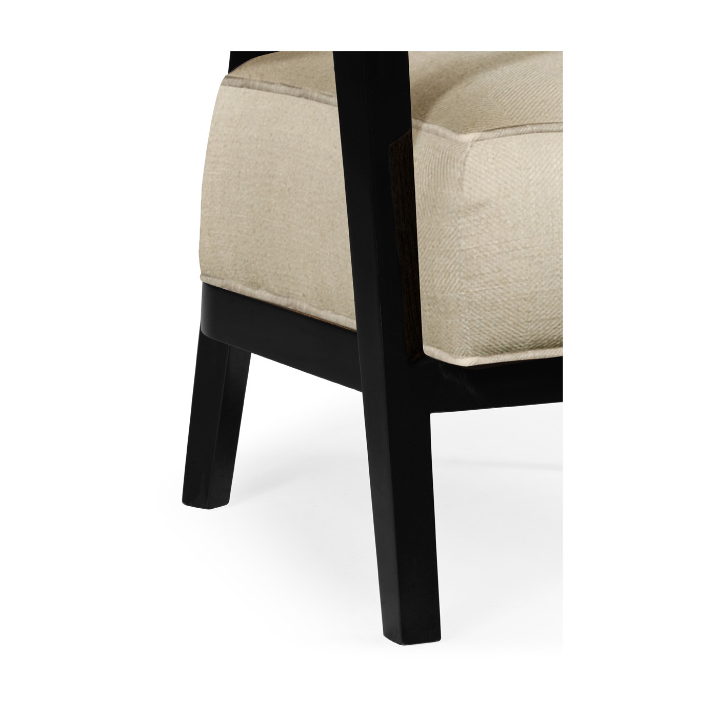 Smoky Black Tub Chair with Back Pillow