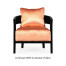 Smoky Black Tub Chair with Back Pillow