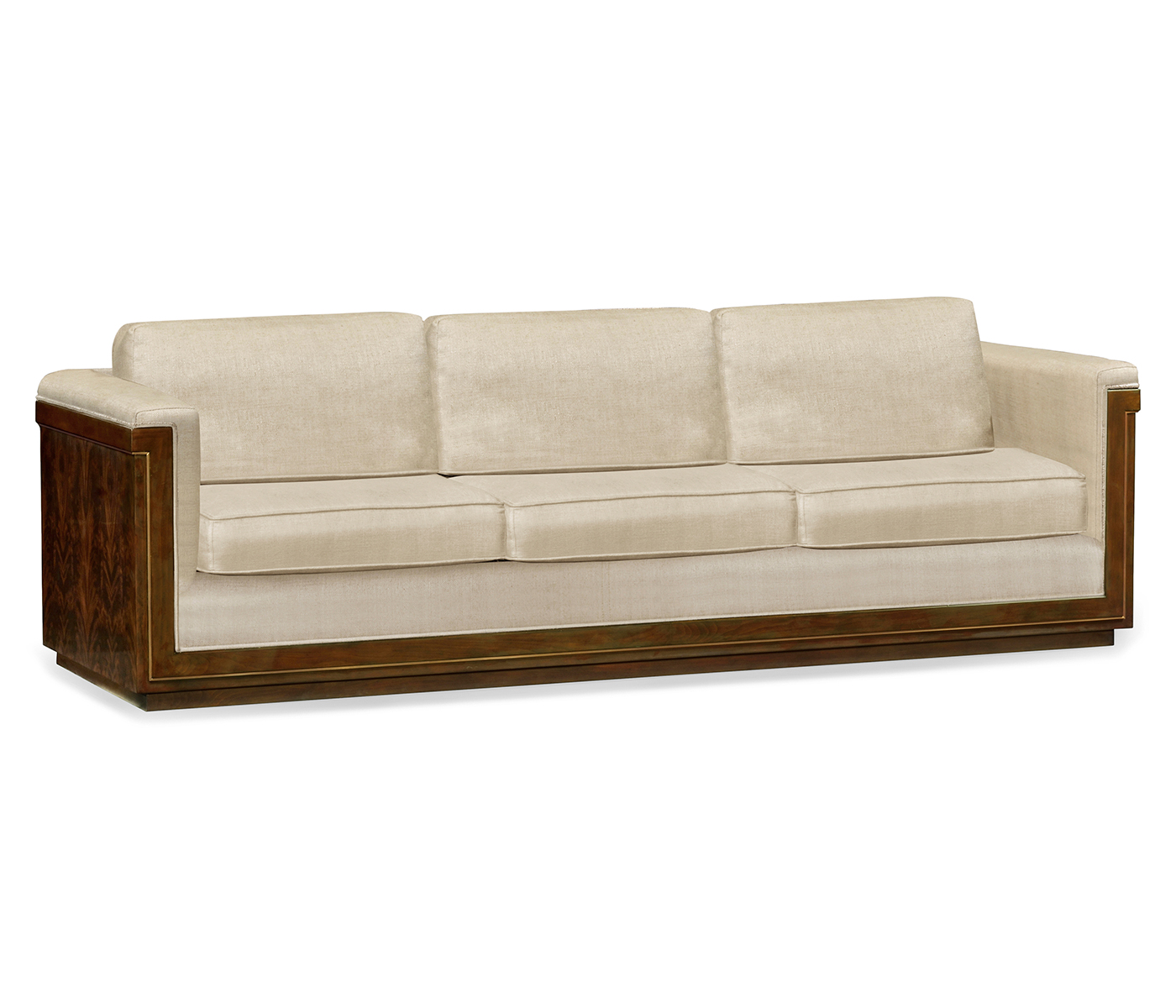 Antique Mahogany Brown High Lustre Sofa