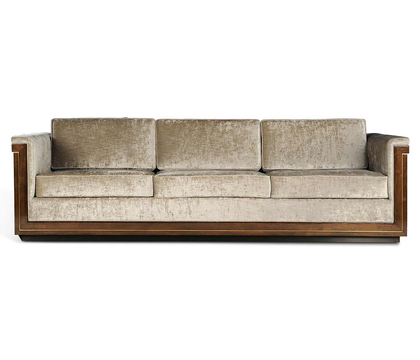 Antique Mahogany Brown High Lustre Sofa