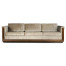 Antique Mahogany Brown High Lustre Sofa