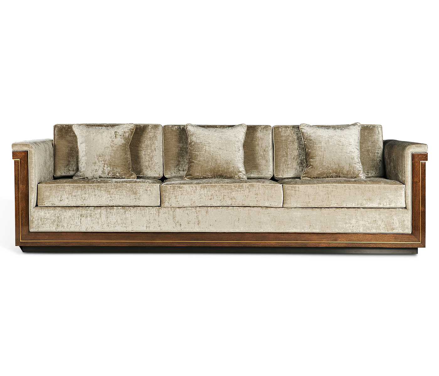 Antique Mahogany Brown High Lustre Sofa