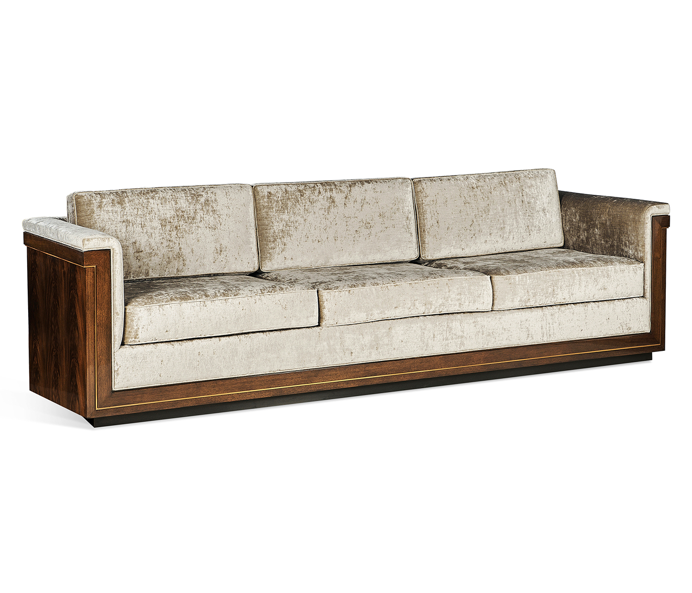 Antique Mahogany Brown High Lustre Sofa