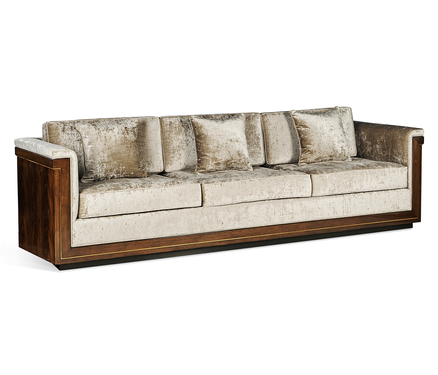 Antique Mahogany Brown High Lustre Sofa