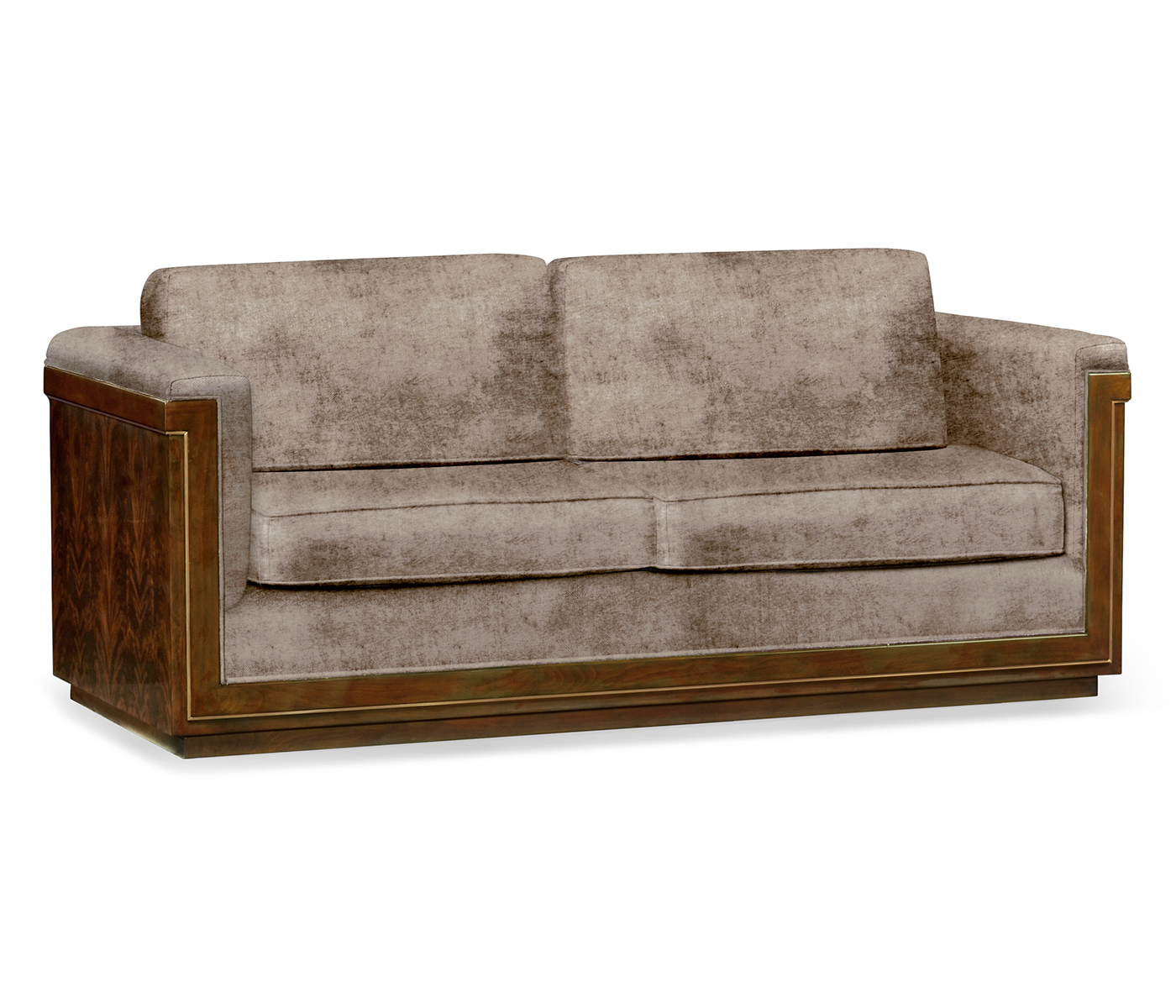 Antique Mahogany Brown High Lustre Sofa